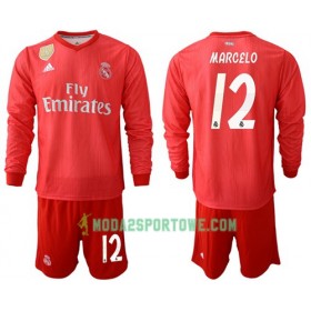 Koszulka Real Madryt Marcelo 12 Dziecięcy Trzeci Stroje Piłkarskie 2018/19 Długi Rękaw